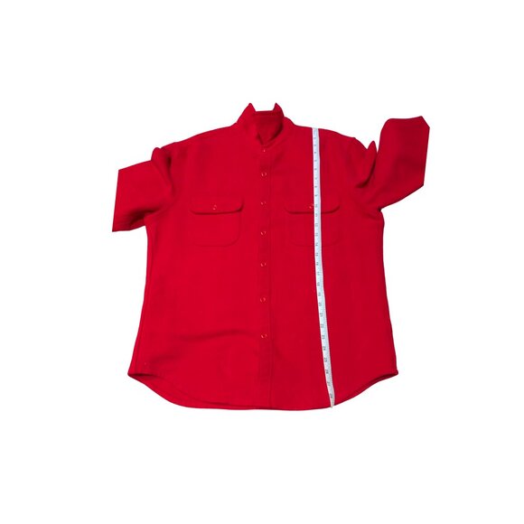 J.Crew Men’s Heavyweight Chamois Overshirt Shacket Red – Medium - Picture 9 of 9